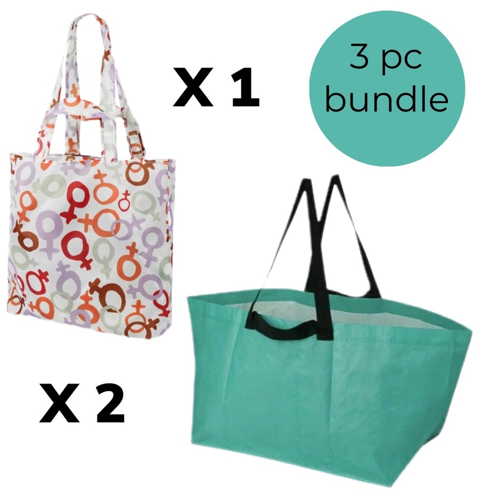 IKEA - Gender & Teal Tote - 3pc Bundle